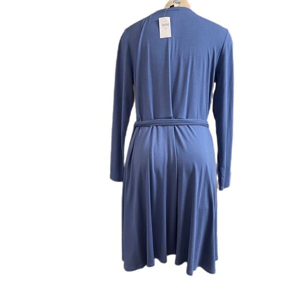 NWT J. Jill Wearever Collection Twilight Blue Dress Size Medium New - Picture 3 of 10